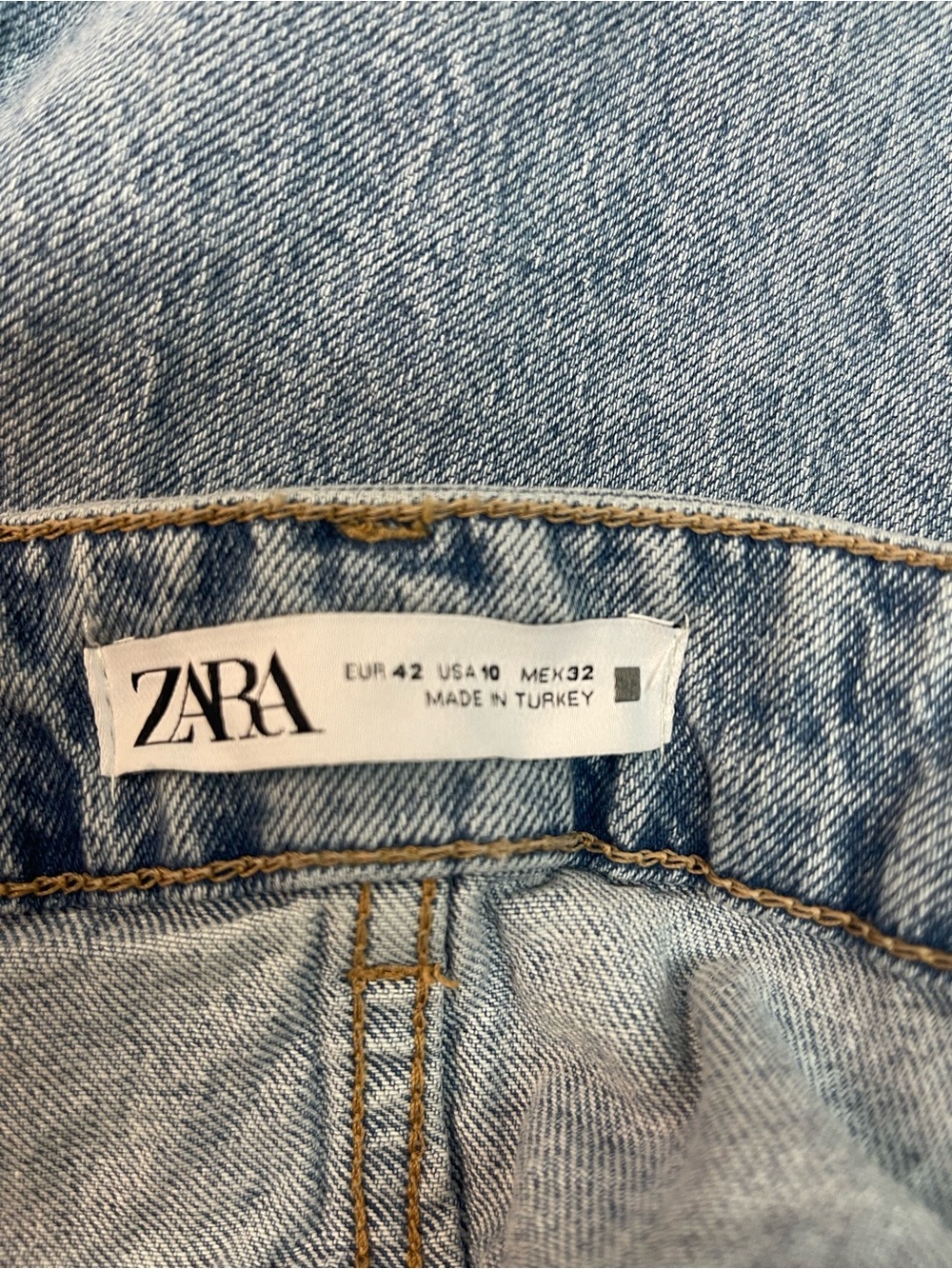 Zara High Rise Straight Jeans Light Blue - Picture 11 of 16